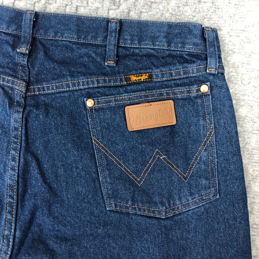 Wrangler Jeans Mens 40x30 Blue Cowboy Cut 13MWZ Western Dark Wash Denim Casual